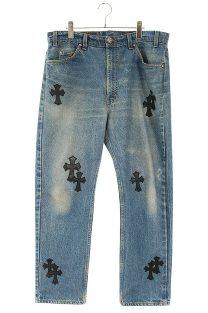 Chrome Hearts Lambskin Cross Patch 505 Denim Pants Size 36