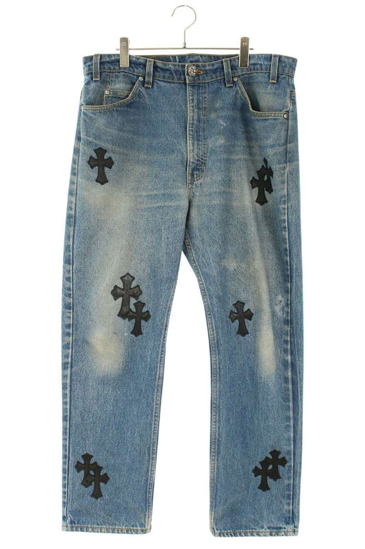 Chrome Hearts Lambskin Cross Patch 505 Denim Pants Size 36