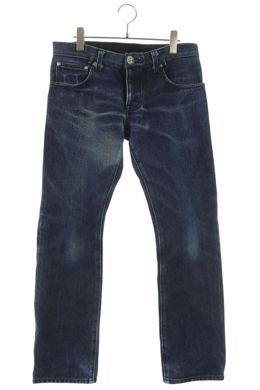 Chrome Hearts Cross Ball Button Indigo Denim Size 32