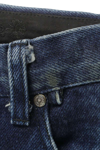 Chrome Hearts Cross Ball Button Indigo Denim Size 32