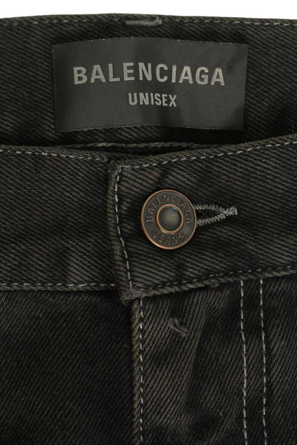 Balenciaga Distressed Waist Denim Pants Black Size M