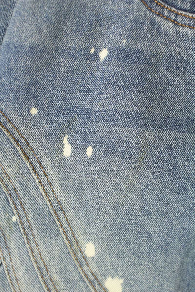 NO/FAITH STUDIOS Wave Heavy Denim Baggy Stitch Blue Size 36