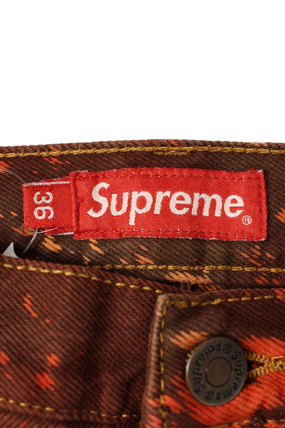 Supreme 21AW Regular Jean Denim Pants Red Size 36