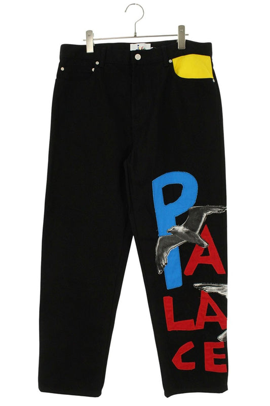 Palace JCC DENIM JEAN Logo Patchwork Pants Black Size 32