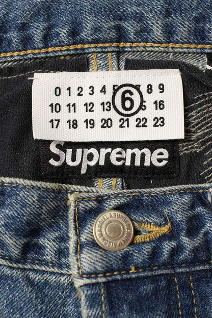 SUPREME x MM6 26SS Distressed Selvedge Indigo Denim Size 30