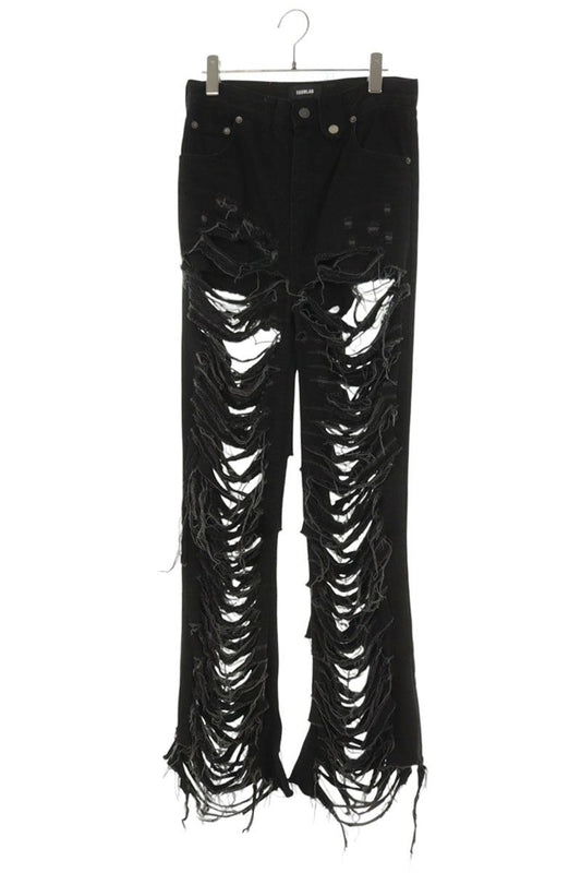 EGONLAB Distressed Denim Pants Black Size 30