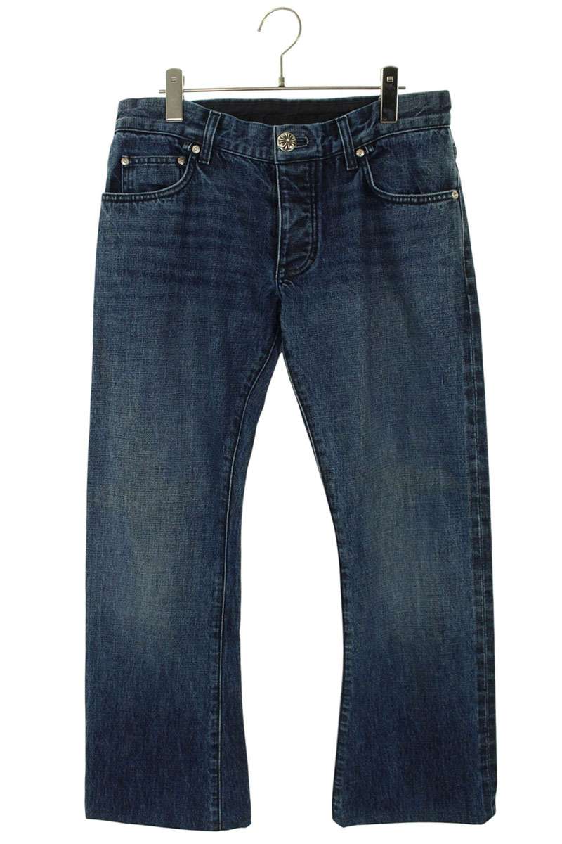 Chrome Hearts Cross Ball Button Bootcut Indigo Denim Size 33