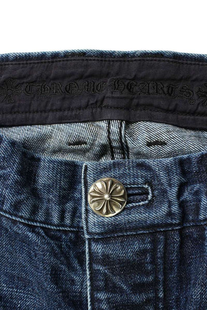 Chrome Hearts Cross Ball Button Bootcut Indigo Denim Size 33