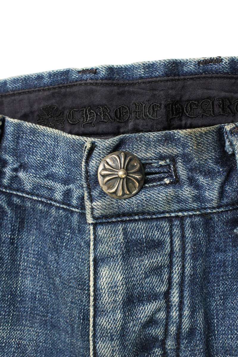 Chrome Hearts Cut-Off Flare Indigo Button Fly Denim Size 29