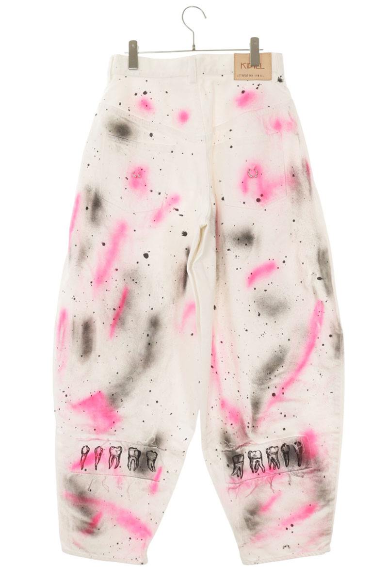 KIDILL Piercing Patchwork Paint Denim Pants Multi Size 32