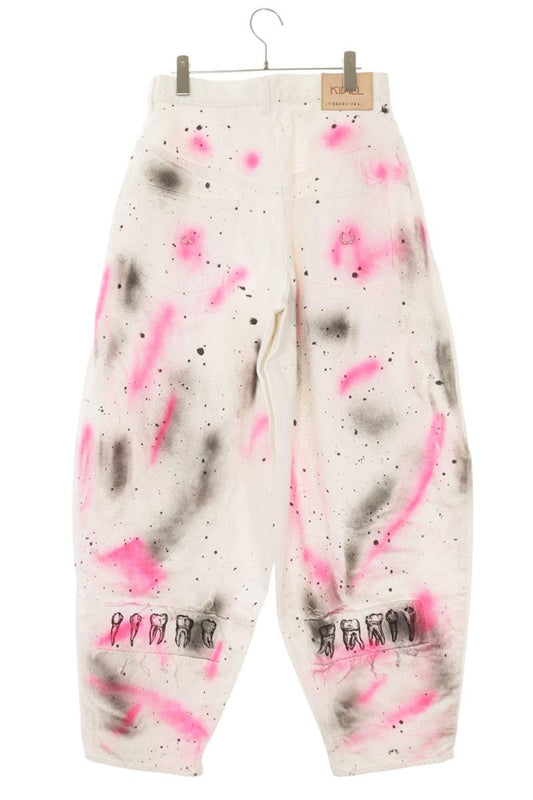 KIDILL Piercing Patchwork Paint Denim Pants Multi Size 32
