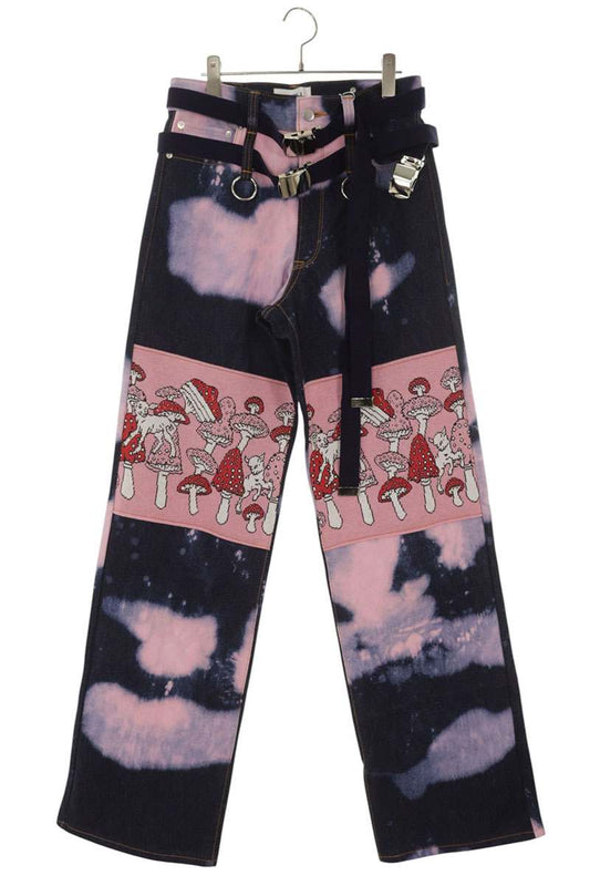 KIDILL 22AW Knit Panel Paint Denim Pants Multi Size XS