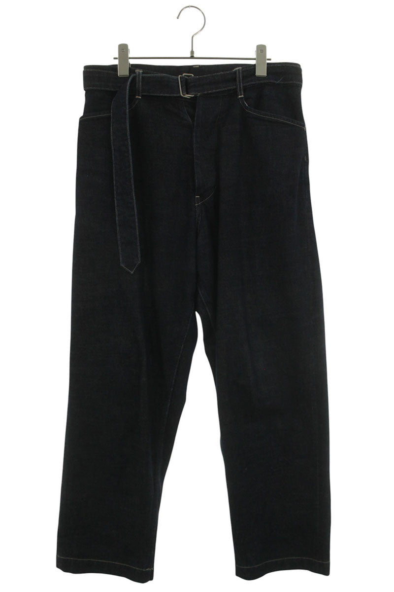 blurhms 22SS 12.9oz Long Belted Denim Pants Blue Size 32