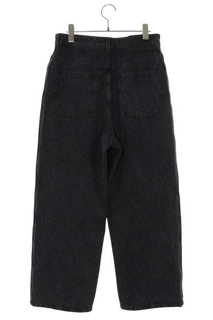 LOEWE Anagram Embroidery Baggy Denim Pants Black Size 32