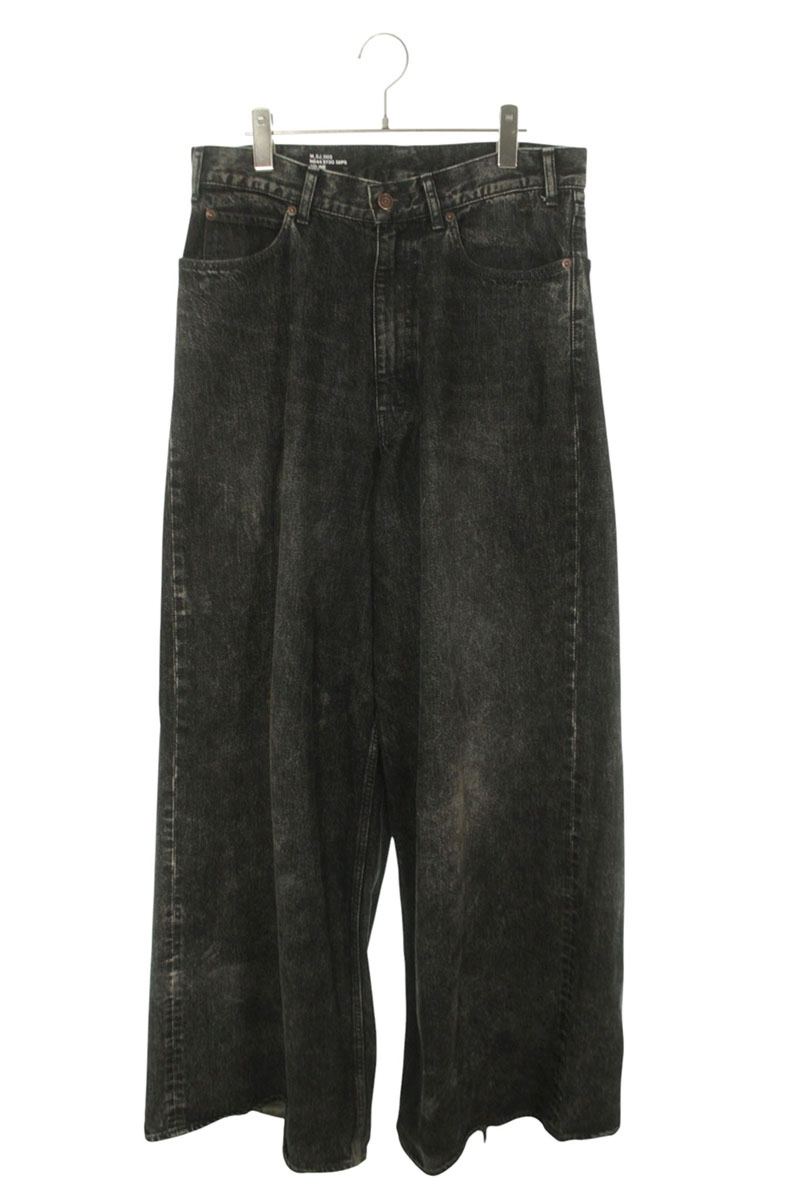 CELINE 22SS Elephant Wide Leg Flare Jeans Black Size 30