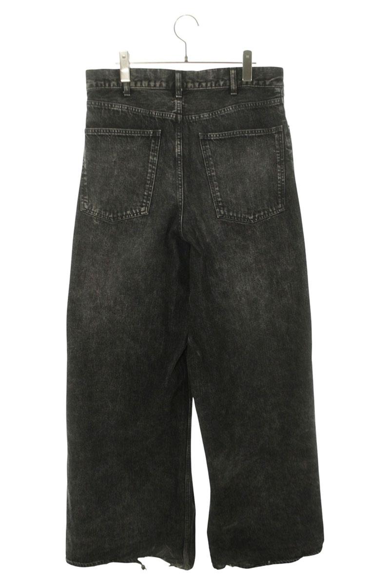CELINE 22SS Elephant Wide Leg Flare Jeans Black Size 30