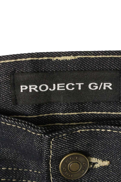 PROJECT GR Retro Homage Logo Baggy Denim Pants Size 34