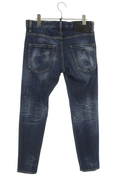 DSQUARED2 20SS SKINNY DAN Logo Print Denim Blue Size 31