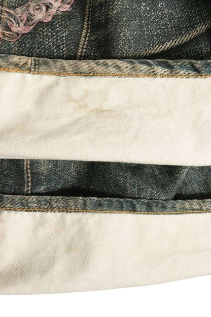 ACNE STUDIOS Keychain Print Baggy Twist Denim Pants Size 34