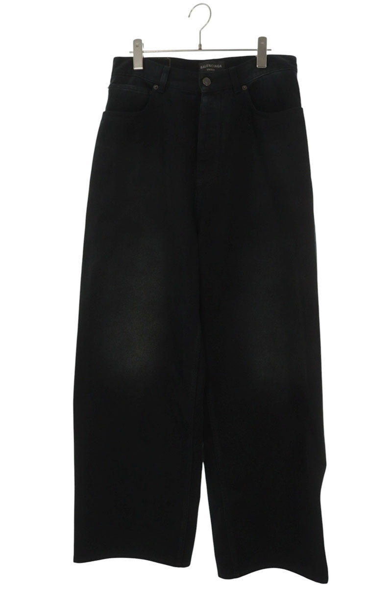 BALENCIAGA Size Sticker Baggy Black Denim Size 28