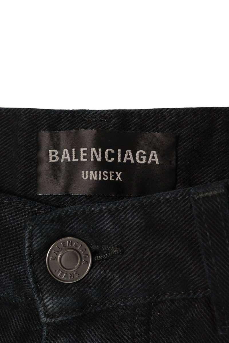 BALENCIAGA Size Sticker Baggy Black Denim Size 28