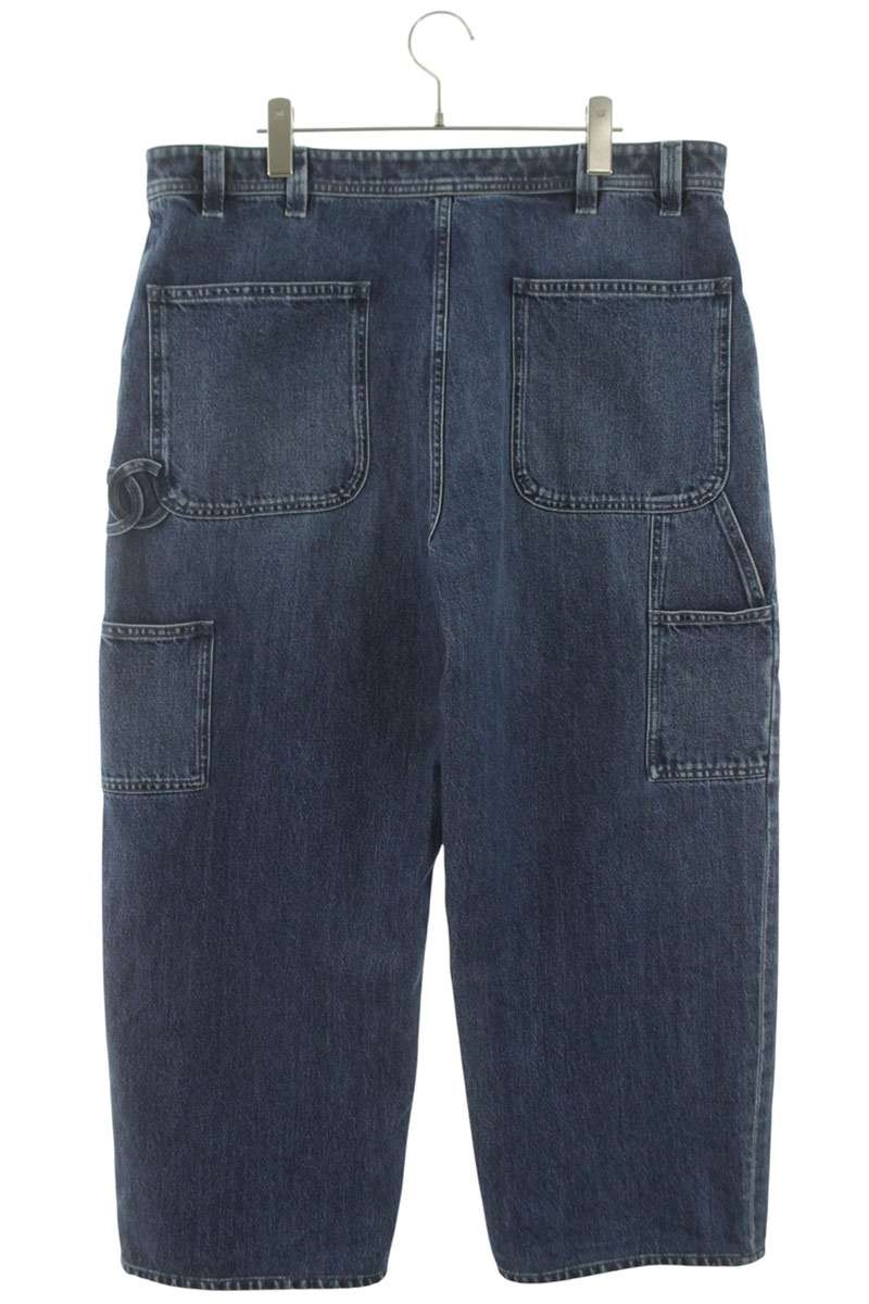 CHANEL 26SS Coco Mark Carpenter Denim Indigo Size 33