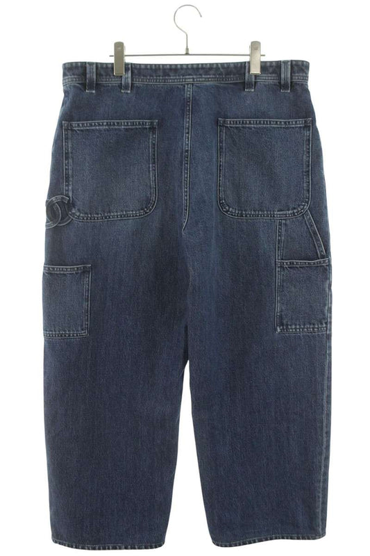 CHANEL 26SS Coco Mark Carpenter Denim Indigo Size 33
