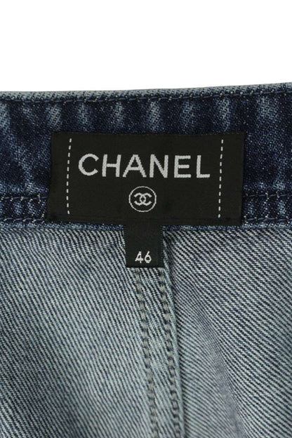 CHANEL 26SS Coco Mark Carpenter Denim Indigo Size 33