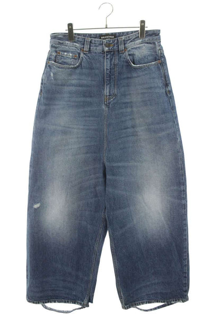 BALENCIAGA 22AW Distressed Washed Baggy Denim Pants Size 30