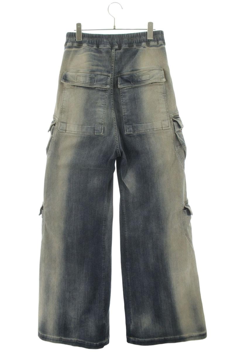 Rick Owens 23SS DOUBLE CARGO JUMBO BELAS Denim Pants Size 34