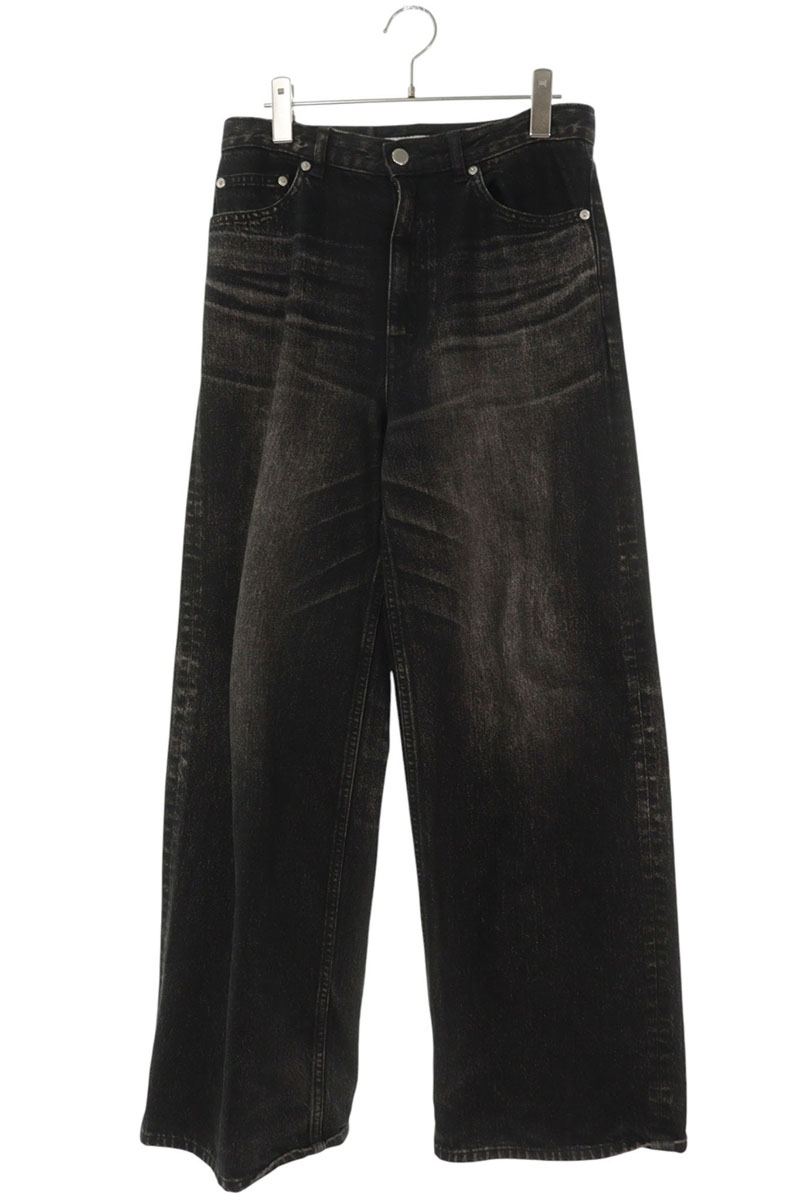 JOHNLAWRENCESULLIVAN Washed Wide Denim Pants Black Size 32