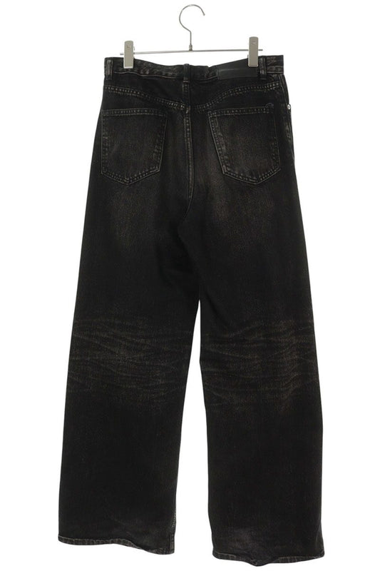 JOHNLAWRENCESULLIVAN Washed Wide Denim Pants Black Size 32