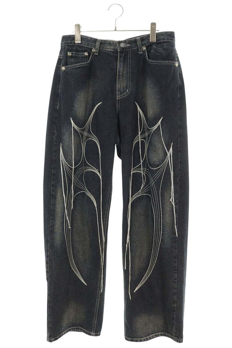 THUG CLUB Tribal Embroidered Denim Pants Size 32