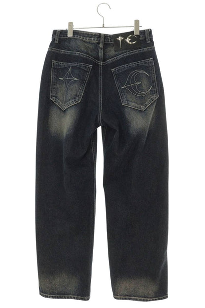 THUG CLUB Tribal Embroidered Denim Pants Size 32