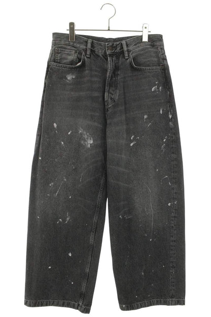 ACNE STUDIOS ASH BLACK Paint Splatter Baggy Denim Size 28