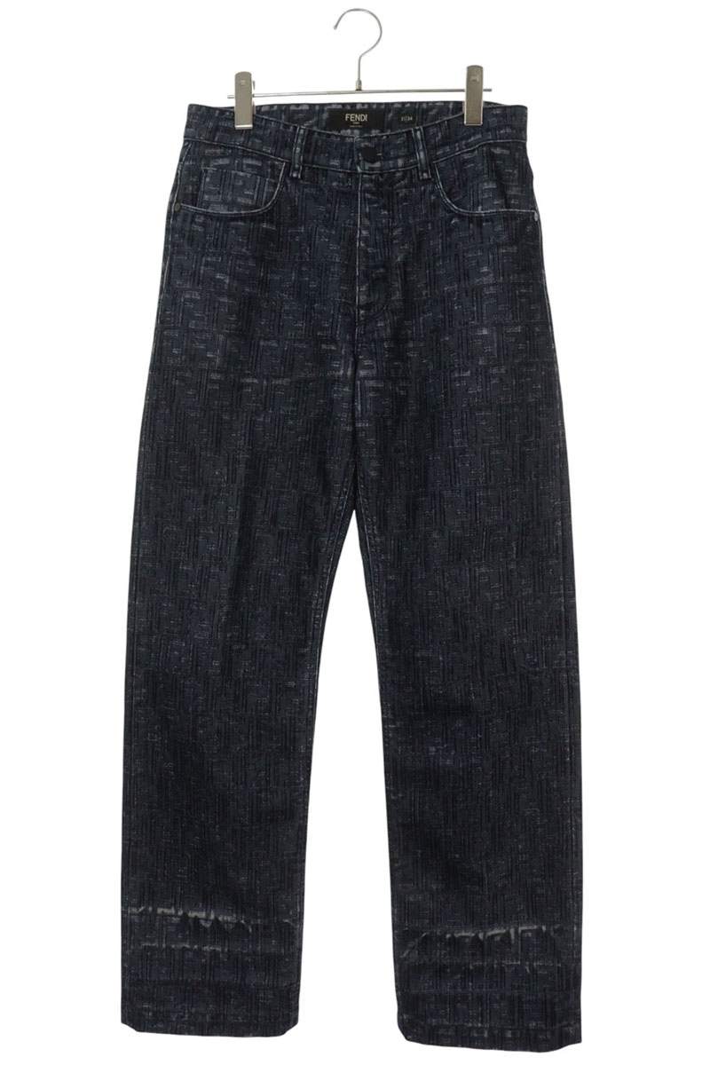 FENDI Cotton Blend Denim Pants Indigo Size 31