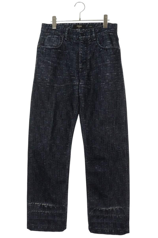 FENDI Cotton Blend Denim Pants Indigo Size 31