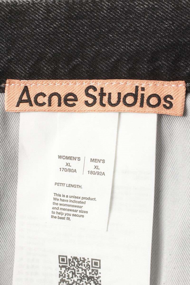 ACNE STUDIOS U VINTAGE BLACK Baggy Denim Pants Size 36