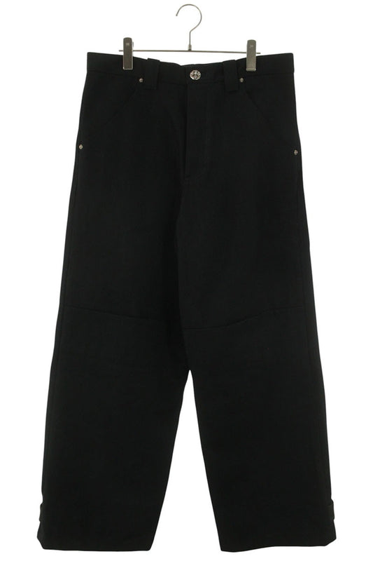 Chrome Hearts Strap Wide Denim Pants Black Size 33