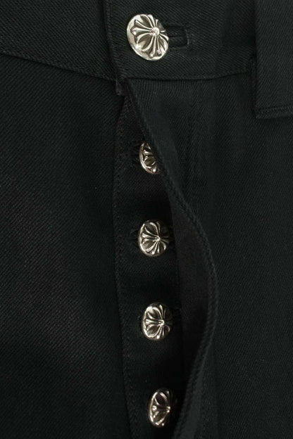 Chrome Hearts Strap Wide Denim Pants Black Size 33