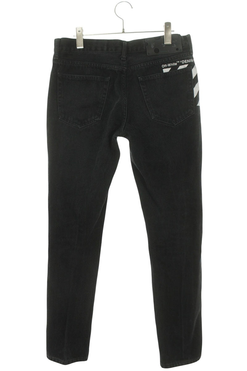 OFF-WHITE 21AW Skinny Denim Pants Black Size 31