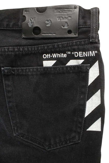 OFF-WHITE 21AW Skinny Denim Pants Black Size 31