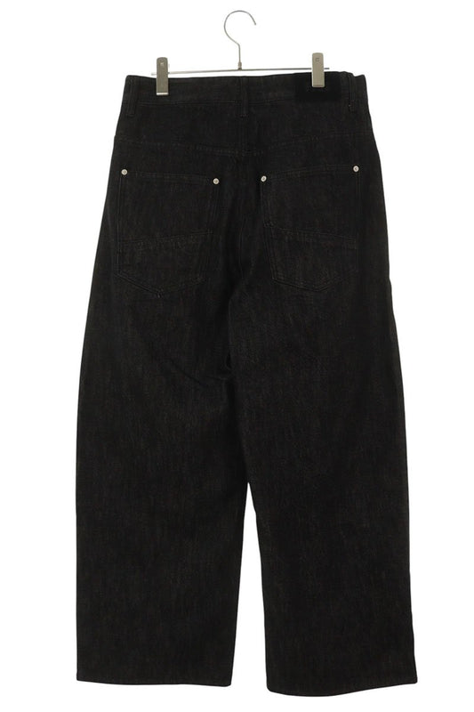 FAR FROM WHAT FAR SELVEDGE WIDE JEANS Black Size 32