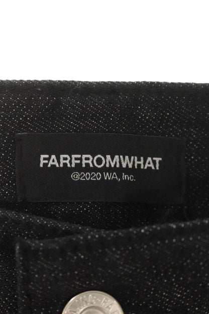 FAR FROM WHAT FAR SELVEDGE WIDE JEANS Black Size 32