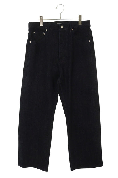 FAR FROM WHAT FAR RAW-TEXTURE DENIM Wide Indigo Size 32