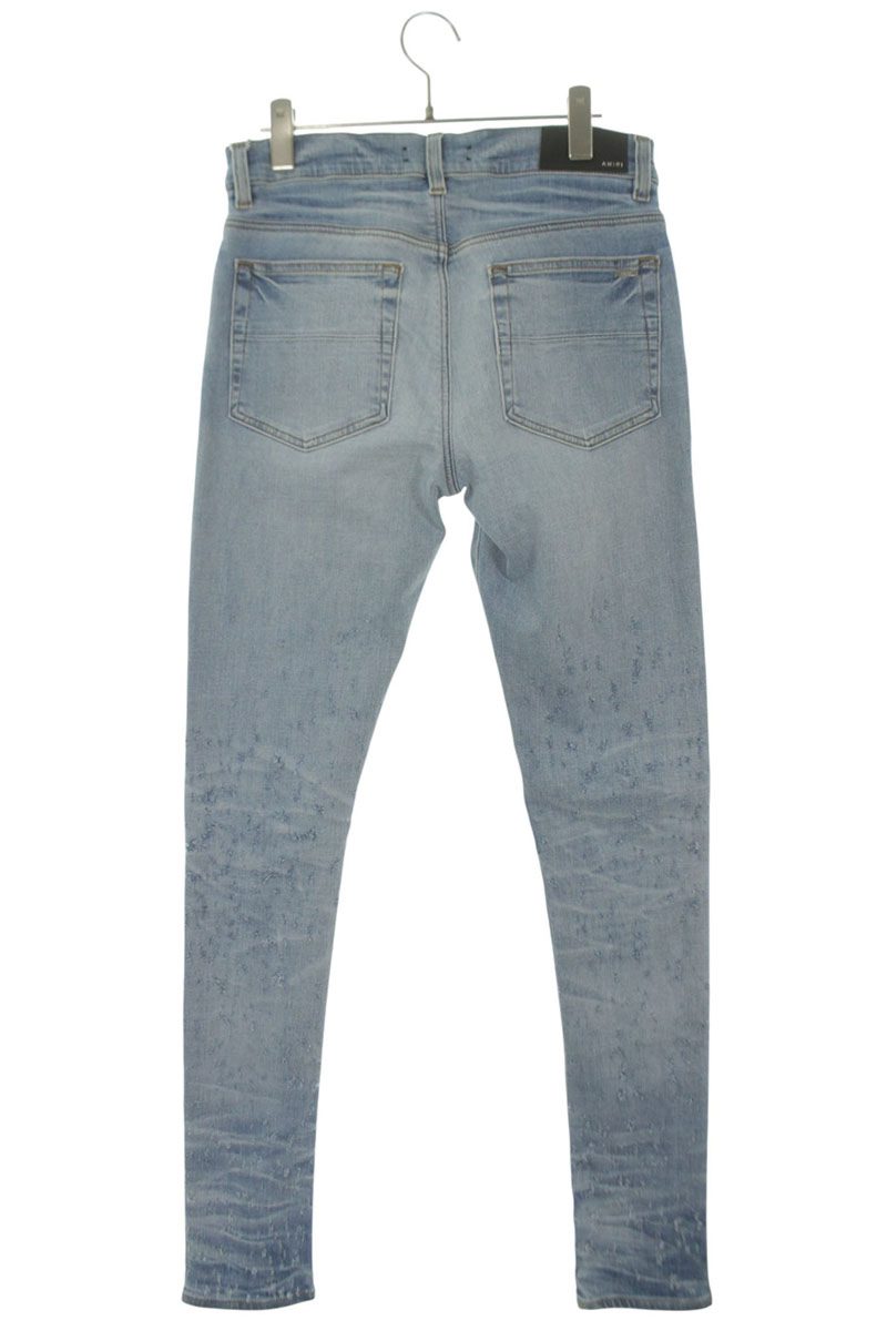 AMIRI Light Blue Shotgun Distressed Skinny Denim Size 30