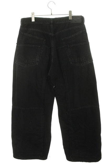 BALENCIAGA Double Knee Denim Pants Black Size 32