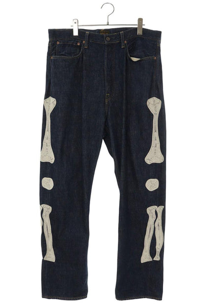 KAPITAL Skeleton Bone Button Fly Denim Pants Size 36