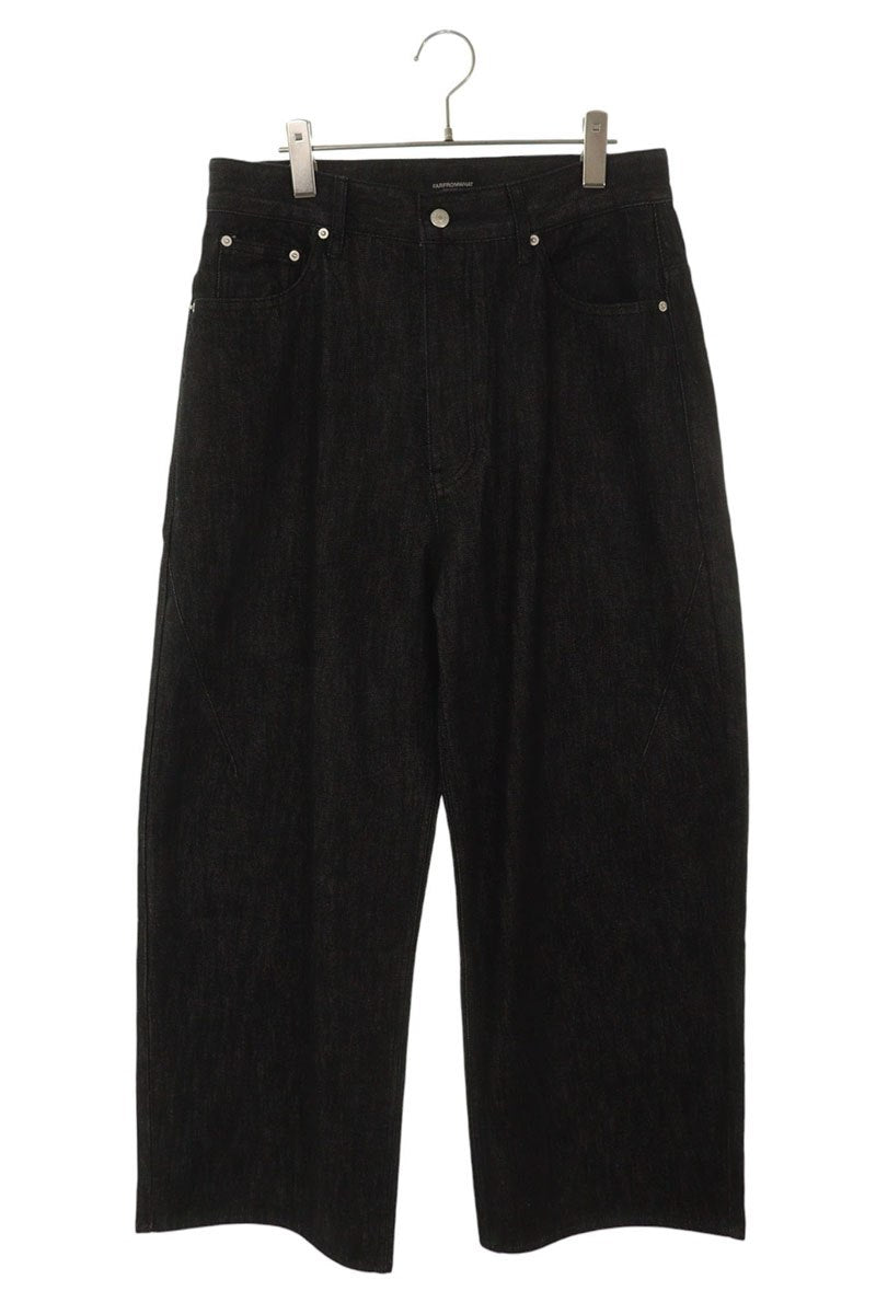 FAR FROM WHAT FAR SELVEDGE WIDE JEANS Black Size 32