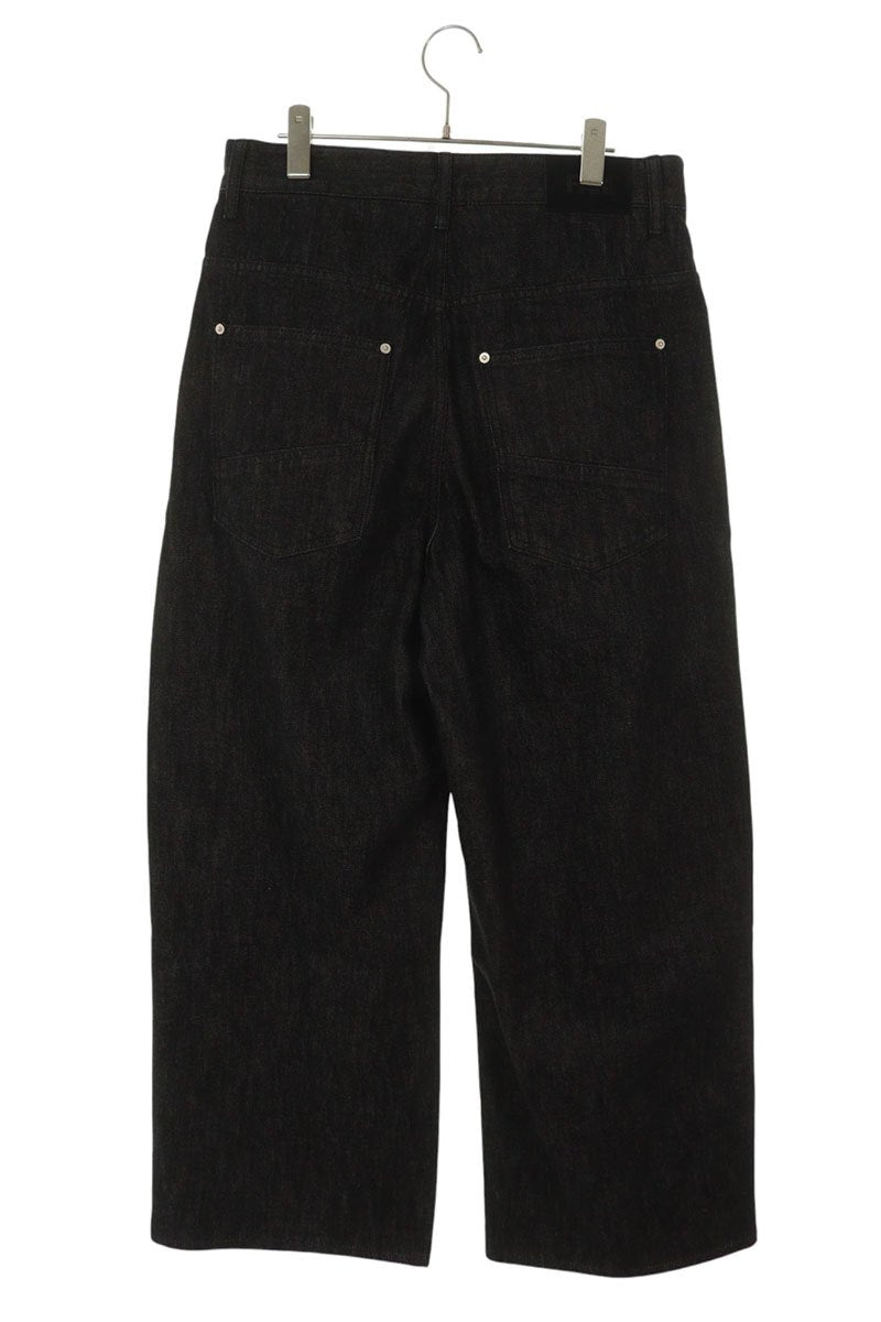 FAR FROM WHAT FAR SELVEDGE WIDE JEANS Black Size 32